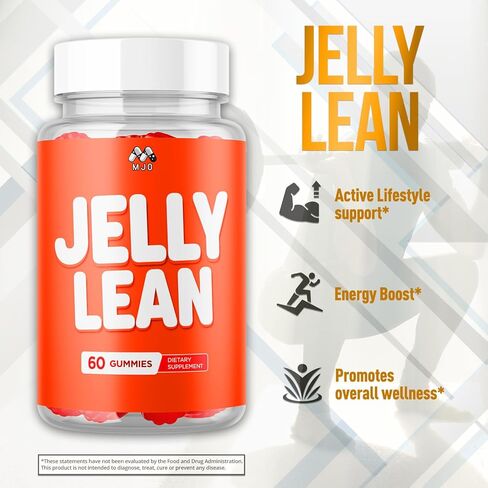 Jelly Lean Gummies، علكة Jelly Lean الرسمية مع جميع المكونات الطبيعية، تركيبة فيتامين الصحة والعافية المتقدمة من JellyLean، أقصى قدر من القوة النشطة لدعم نمط الحياة متعدد الفيتامينات (60 علكة) in Kuwait