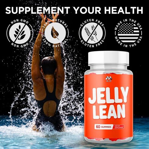 Jelly Lean Gummies، علكة Jelly Lean الرسمية مع جميع المكونات الطبيعية، تركيبة فيتامين الصحة والعافية المتقدمة من JellyLean، أقصى قدر من القوة النشطة لدعم نمط الحياة متعدد الفيتامينات (60 علكة) in Kuwait
