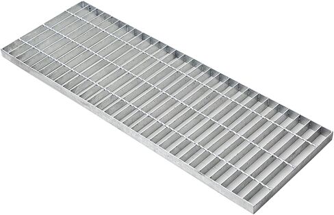 Heavy-Duty Galvanized Steel Drain Grate Strainer - 100×40×3CM Outdoor Floor Cover for Garage & Rainwater Management, Durable Rectangular Channel Grating System in Kuwait