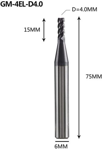 1pcs 4 Flutes Carbide End Mill D4-D20 CNC Wood Router Bits 1-20mm Cutting Diameter Tungsten Steel Milling Cutter Tool in Saudi Arabia