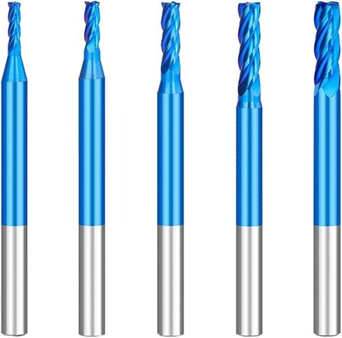 5 قطعة مطحنة نهاية كربيد التنجستن 4 قطع تفريز فلوت باستخدام الحاسب الآلي 3.175 مللي متر عرقوب نانو أزرق مطلي لقمة طحن للخشب والمعادن ماكينة بتحكم رقمي بالكمبيوتر نهاية مطحنة in Kuwait