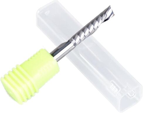 10 قطع من قاطع مطحنة نهاية الكربيد 4 مم قاطع الطحن الحلزوني الأيسر قطع واحد لقمة توجيه الفلوت باستخدام الحاسب الآلي لراتنج النايلون ABS والأكريليك PVC MDF الخشب الصلب (10 قطع 4 × 15) in Kuwait