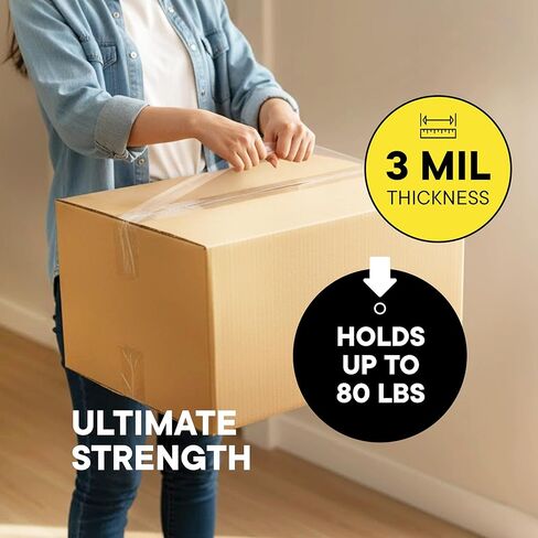 Clear Packing Tape, 1.88 Inches x 54.6 Yards, Heavy Duty Tape with 3'' Core, Pack of 12 in Kuwait