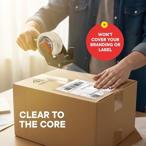 Clear Packing Tape, 1.88 Inches x 54.6 Yards, Heavy Duty Tape with 3'' Core, Pack of 12 in Kuwait