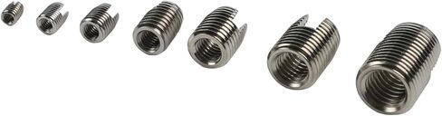 لإدراج خيط التنصت الذاتي من الفولاذ المقاوم للصدأ لـ -، 50 عبوة، إصلاح وتعزيز الخيوط في المواد الناعمة، فضي in Kuwait