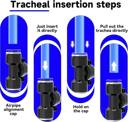 48 عبوة 1/4 بوصة OD ادفع لتوصيل مجموعات التركيبات وتركيبات خط الهواء وأطقم الخراطيم لتطبيقات التوصيل السريع in Kuwait
