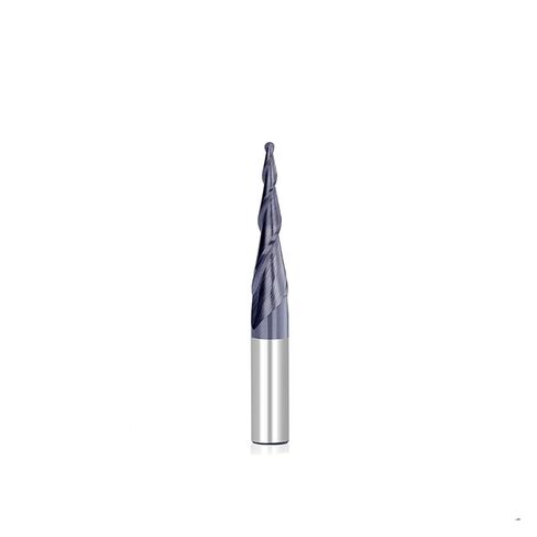 CNC Carving 2 Flutes Tapered Angle Ball End Mill 6.35mm Shank Carbide Endmills Milling Tool R0.25-R1.0 CNC Machine Milling Cutter(R0.25x20x6.35x50) in Saudi Arabia