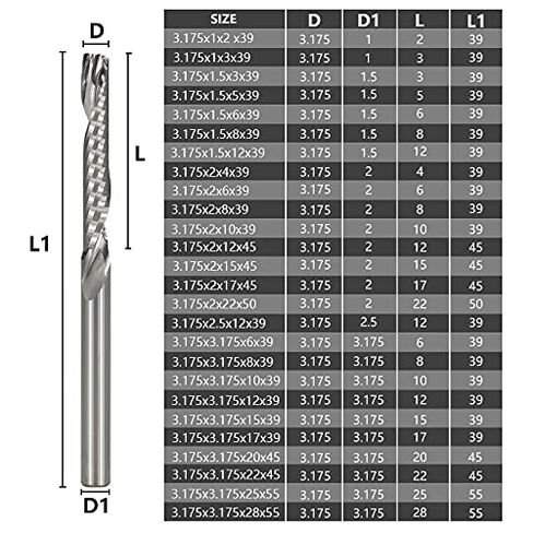 1 قطعة واحدة الناي O الناي نهاية مطحنة 1 مللي متر-3.175 مللي متر عرقوب واحدة الناي الألومنيوم قطع نهاية مطحنة دوامة قاطعة المطحنة كربيد CNC راوتر بت in Kuwait