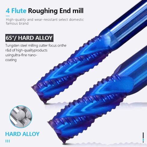 1 قطعة 4 المزامير كربيد CNC مربع الأنف نهاية مطحنة التخشين نهاية مطحنة دوامة CNC راوتر بت المعادن طحن أداة in Kuwait
