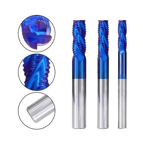 1 قطعة 4 المزامير كربيد CNC مربع الأنف نهاية مطحنة التخشين نهاية مطحنة دوامة CNC راوتر بت المعادن طحن أداة in Kuwait