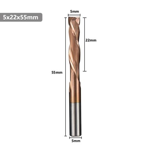 1 قطعة 2 المزامير كربيد CNC نهاية مطحنة حتى أسفل القاطع 3.175/4 /5/6 /8 /10 مللي متر عرقوب CNC راوتر بت TiCN المغلفة ضغط قاطعة المطحنة in Kuwait