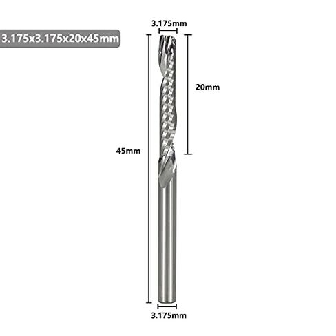 1 قطعة واحدة الناي O الناي نهاية مطحنة 1 مللي متر-3.175 مللي متر عرقوب واحدة الناي الألومنيوم قطع نهاية مطحنة دوامة قاطعة المطحنة كربيد CNC راوتر بت in Kuwait