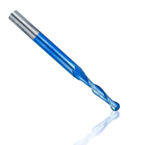 1 قطعة اثنين من المزامير الصلبة كربيد الكرة الأنف نهاية المطاحن CNC بت 3.175 مللي متر عرقوب دوامة الكرة الأنف كربيد نهاية مطحنة لمعدن الألومنيوم in Kuwait