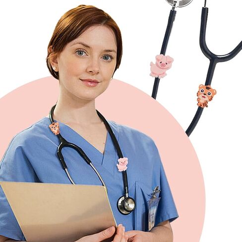 WEBEEDY 15 Styles Stethoscope Charms Cute Animals Stethoscope Charm Tag Funny Personalized Stethoscopes Decorations for Doctor Nurse Medical Workers Nursing Students Graduation Gift in Saudi Arabia