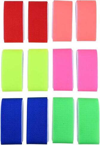 12 قطعة من أشرطة التزلج، أشرطة حمل قابلة للتعديل للتزلج على الجليد مع وسادات حماية من مادة إي في إيه لحمل ألواح التزلج وأعمدة إكسسوارات الرياضات الشتوية (6 ألوان) in Kuwait