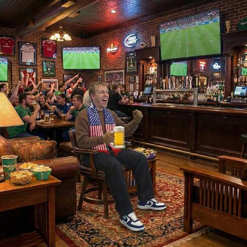America Flag Scarf USA Soccer Fans Scarf America Soccer Supporter Accessory USA Fan Gear for World Soccer Cup 2026 Fans Souvenir in Saudi Arabia
