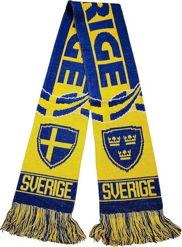 Sweden Scarf | Soccer Fan Scarf | Premium Acrylic Knit in Saudi Arabia