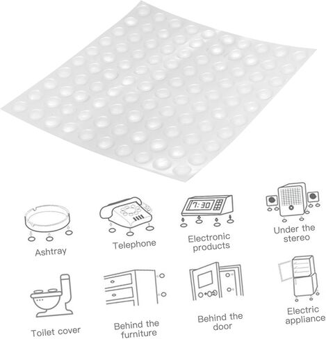 SHINEOFI Cabinet Bumpers Adhesive Door Stoppers Cuttable Adhesive Pads Felt Pads for Cabinet Doors Noise Dampening Protectors in Saudi Arabia