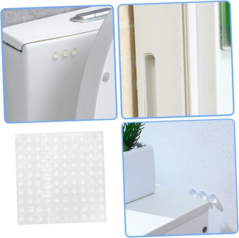 Tofficu 1Sheet Clear Silicone Adhesive Bumper Pads Self Adhesive Cabinet Door Bumpers Protect Furniture from Wear for Cabinets and Picture Frames in Saudi Arabia