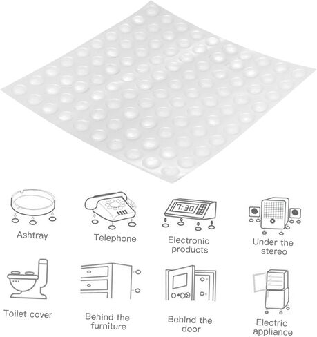 Tofficu 1Sheet Clear Silicone Adhesive Bumper Pads Self Adhesive Cabinet Door Bumpers Protect Furniture from Wear for Cabinets and Picture Frames in Saudi Arabia