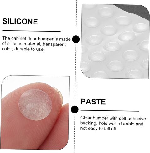 Tofficu 1Sheet Clear Silicone Adhesive Bumper Pads Self Adhesive Cabinet Door Bumpers Protect Furniture from Wear for Cabinets and Picture Frames in Saudi Arabia