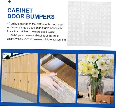 Tofficu 1Sheet Clear Silicone Adhesive Bumper Pads Self Adhesive Cabinet Door Bumpers Protect Furniture from Wear for Cabinets and Picture Frames in Saudi Arabia