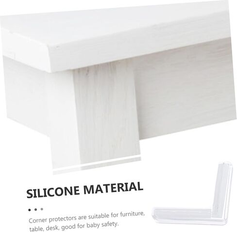10Pcs Clear Silicone Corner Protectors Furniture Edge Guards Collision Safety Bumpers for Tables and Desks Compact Design for Safety in Saudi Arabia