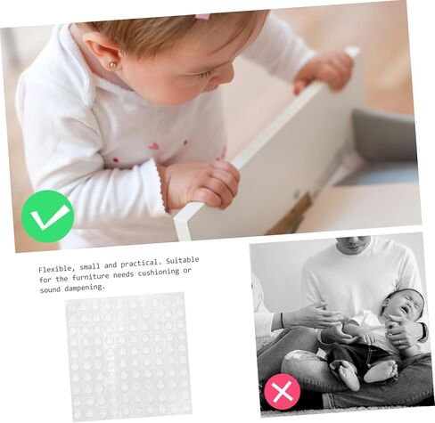 100Pcs Low Aids Self-Adhesive Cabinet Door Bumper Pads Non-Slip Bump Dots for Furniture Protection for Visually Impaired Users in Saudi Arabia
