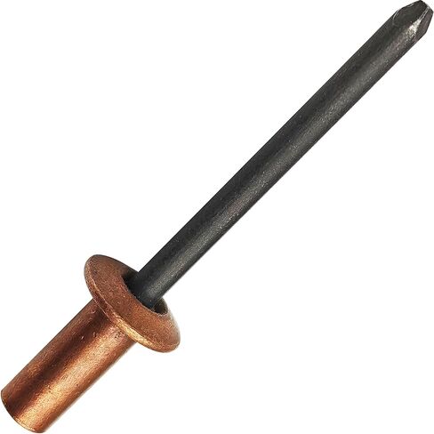 30 قطعة من المسامير العمياء ذات النهاية المغلقة، 3/16 بوصة × 3/8 بوصة - رأس قبة نحاسية مع مغزل فولاذي، مسامير بوب مختومة (4.8 × 10 مم) in Kuwait