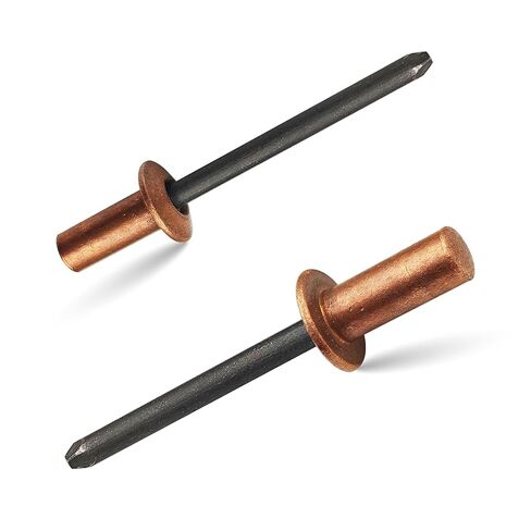 30 قطعة من المسامير العمياء ذات النهاية المغلقة، 3/16 بوصة × 3/8 بوصة - رأس قبة نحاسية مع مغزل فولاذي، مسامير بوب مختومة (4.8 × 10 مم) in Kuwait