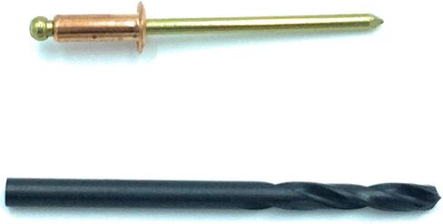 EAGLE 1 Copper Pop Rivet with Brass Mandrel #44 (1/8" Diameter X 1/4" grip) For Roofing, Siding, Automotive, Crafts & More! (3 FREE Drill Bits, 100 Quantity) in Kuwait