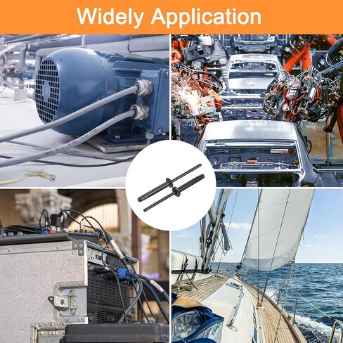 uxcell 60 قطعة 5/32 بوصة × 1 بوصة من الألومنيوم برأس مستدير ثلاثي القبضة، مسامير ثلاثية القبضة متنوعة على شكل لمبة DIY، الصفائح المعدنية، إصلاح السيارات، الأثاث، القوارب البحرية (أسود) in Kuwait