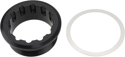 1Pc Bicycle Flywheel Cover 12 Speed Flywheel Locking Cover with Spacer Compatible with Shimano M7100 M8100 M9100 M6100 30.5x26x12mm Black in Saudi Arabia