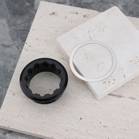 1Pc Bicycle Flywheel Cover 12 Speed Flywheel Locking Cover with Spacer Compatible with Shimano M7100 M8100 M9100 M6100 30.5x26x12mm Black in Saudi Arabia