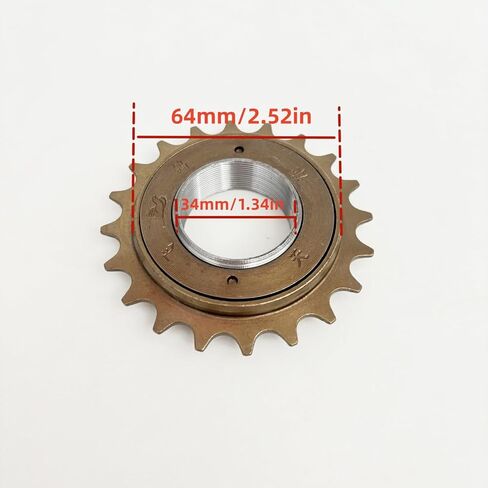 20T Bikes Freewheel, Bike Flywheel Sprocket 20 Teeth Metal Single Speed Threaded Type Freehub Replacement Part in Kuwait