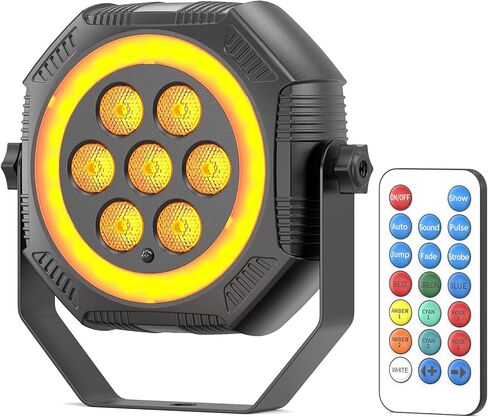 Stage Lights Mini RGB Battery Powered Uplights, LED Rechargeable Par Can Lights with Halo, Sound-Activated Auto Wireless Uplights for Events Indoor Outdoor Party Wedding Stage Lighting(4 Pack) in Saudi Arabia