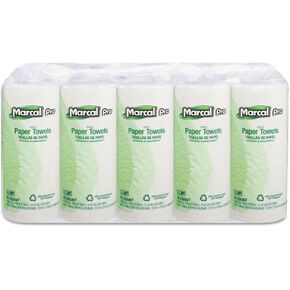 Marcal PRO MAC 610 11 in. x 9 in. 2-Ply 100 Percent Premium Recycled Perforated Kitchen Roll Towels - White (15/Carton) in Kuwait