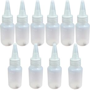 Paint Bottle,10 Pack Airbrush Paint Bottles Jars Plastic Containers with Ball, 30ml Paints Bottles Leak-Proof Caps, for Storing Pigments, Liquid in Kuwait