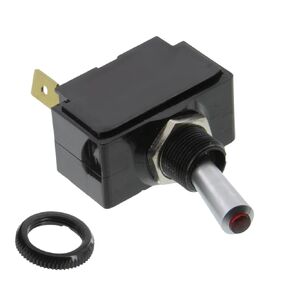 Nibras Toggle Rocker Switch LT-1511-610-012 SPST On/Off, Red Lighted Snapkap, 3-Terminal Quick Connect, 0.5" Panel Mount, 3/4 HP, 15A 125VAC / 10A 250VAC / 15A 12–28VDC, CSA UL Listed, Sealed Bushing in Kuwait