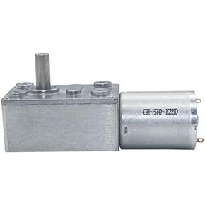 JGY-370 DC6V 12V 24V Worm Gear Motor Single Shaft Reducer 2-375RPM High Torque Electric Metal Motor Reversed Reduction Self-lock(375RPM,12V) in Saudi Arabia