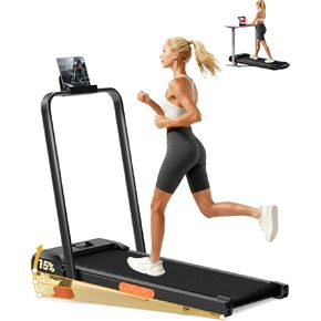 Walking Pad Treadmill with 15% Incline 2.5HP Foldable Under Desk Walking Pad for Home and Offce 300LBS Weight Capacity 0.6-6.2MPH Compact Treadmill with Remote Control in Kuwait