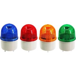 مصباح إشارة تحذير وامض صغير LED 12 فولت 24 فولت 220 فولت منارة فلاش طوارئ صامتة ضوء إرشادي أزرق أحمر برتقالي أخضر (أخضر led 12VDC) in Kuwait