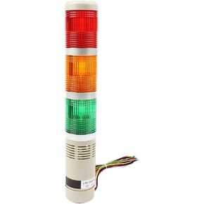 DC12V/24 فولت مصباح السلامة كومة أحمر أخضر أصفر فلاش برج صناعي إشارة تحذير ضوء LTA-205 التيار المتناوب 110 فولت 220 فولت (24 فولت صوت ثابت) in Kuwait