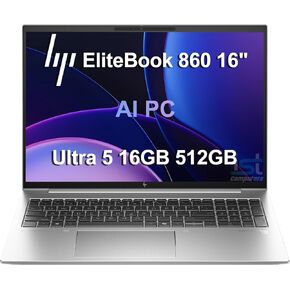 HP EliteBook 860 G11 Business Laptop (16" FHD+ 800 nits, Intel Core Ultra 5 135U (> i7-1355U), 32GB DDR5 RAM, 1TB SSD) Backlit, Fingerprint, 5MP IR Webcam, 2X Thunderbolt 4, Win 11 Pro, 2025 AI PC in Kuwait
