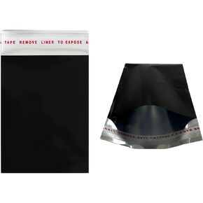 PABCK 100 Pcs Black Metallic Envelopes Foil Mailers Opaque Mylar Bags for Trading Cards Waterproof Self Adhesive for Small Business Crafts Makeup Jewelry Gifts Packaging Bag 2.76x3.54+0.79 inch in Kuwait