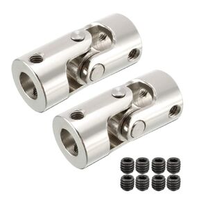 2pcs Rotatable Universal Joint 6mm to 8mm 4mm to 10mm Bore Dia Steering Gear U Coupler Shaft Coupling M3 M4 Thread(4mm to 4mm) in Saudi Arabia