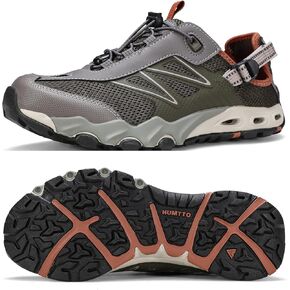 أحذية مائية للرجال من HUMTTO، أحذية رياضية خارجية سريعة الجفاف حافية القدم غير قابلة للانزلاق، صنادل المشي لمسافات طويلة المائية للسباحة الصيفية وركوب الأمواج والتجديف والغوص - حمام السباحة والشاطئ والبحيرة والنهر باللون الأسود 7.5 in Kuwait