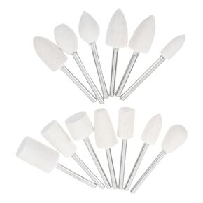 13pcs Wool Felt Polishing Buffing Wheels Set 3mm Shank Jewelry Making Grinding Polishing Tool for Metal Glass Mirror Surface in Kuwait