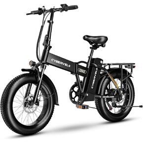 YorkE 1000W Folding Electric Bike, 48V 20AH Large Removable Battery E Bike, 30+MPH, 80 Miles Max Range, 20" Fat Tire Electric Bike for Adults, Adult Electric Bicycles for Commute, 7-Speed in Saudi Arabia
