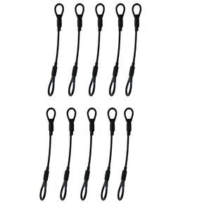 10 Pcs 5.9 Inch Stainless Steel Safety Wire Rope,PVC Coated Security Cable with Loops for Outdoor Gate, Chain Lock, Hanging & Security Use in Kuwait